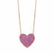 Adjustable Large Heart Cluster Pink Sapphire Pendant - 1